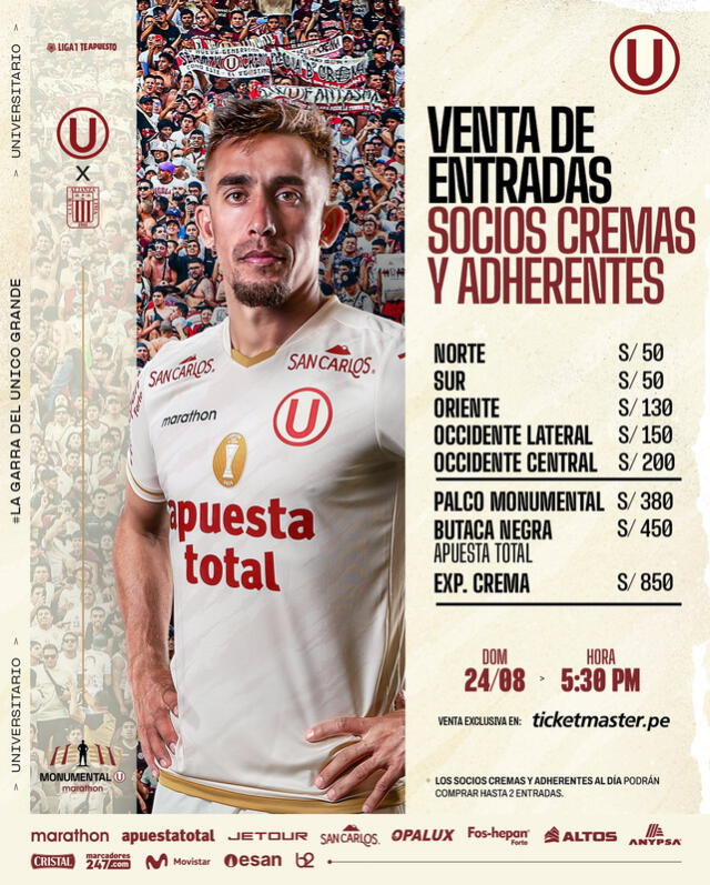 Universitario vs Alianza Lima
