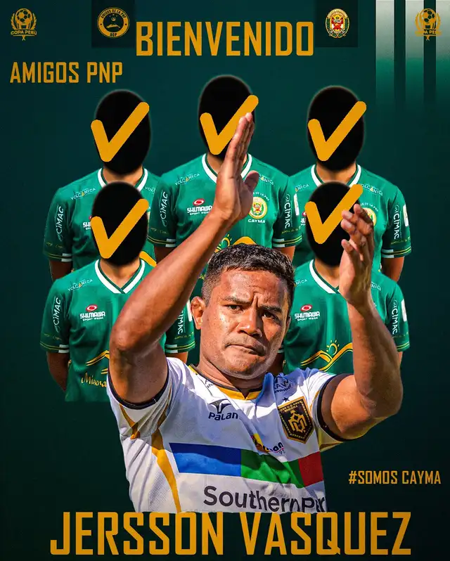  Jersson Vásquez jugará la Copa Perú en este 2026 | Amigos PNP   