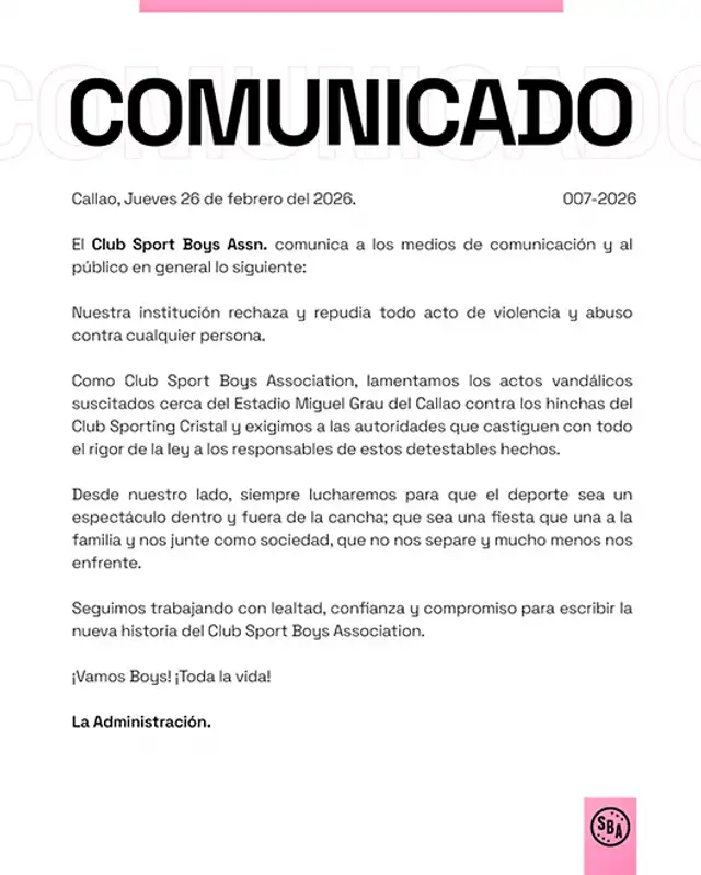 Sporting Cristal, Sport Boys