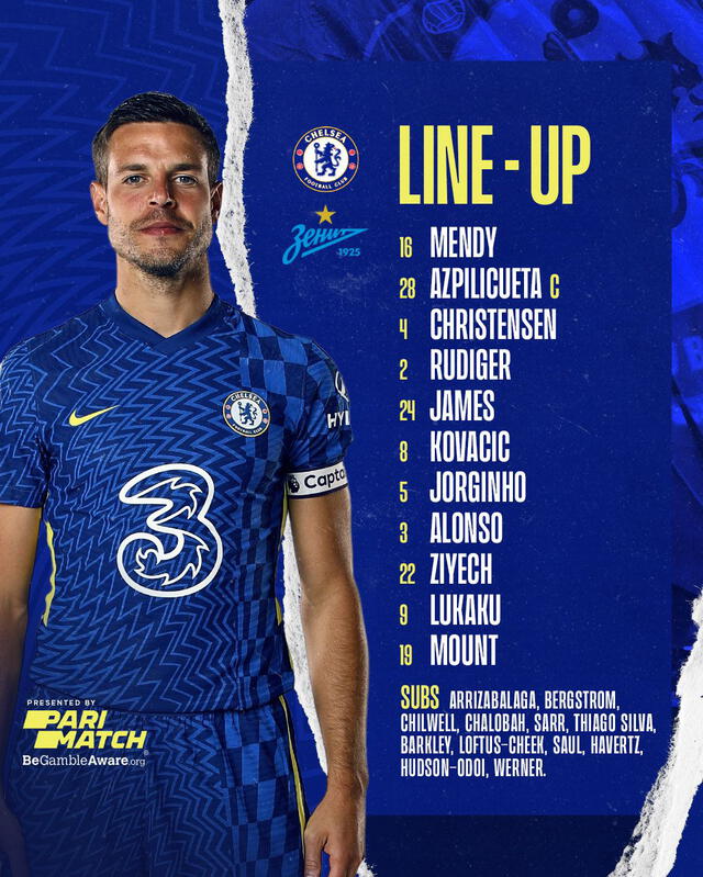 Alineación de Chelsea