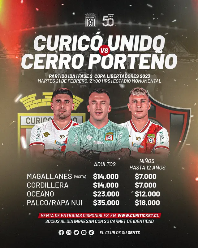 Cerro Porteño vs. Curicó Unido: precio de entradas