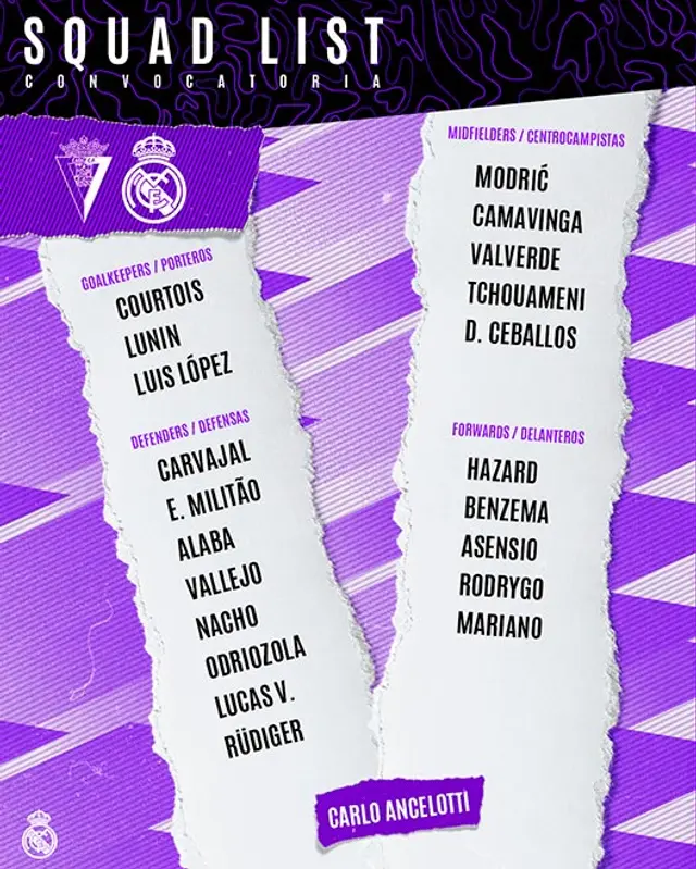 Real Madrid vs Cádiz