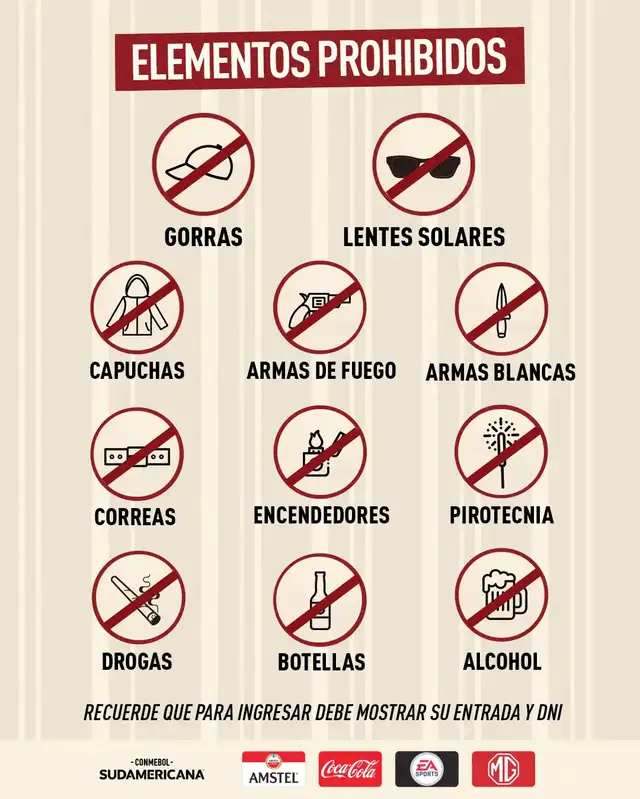 <strong>Lista de objetos prohibidos</strong>   