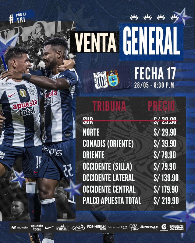 Alianza vs Binacional: entradas   