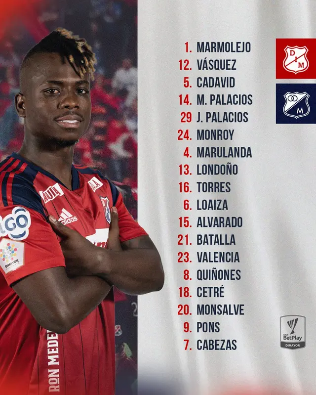 Convocados de Medellín para la Liga BetPlay