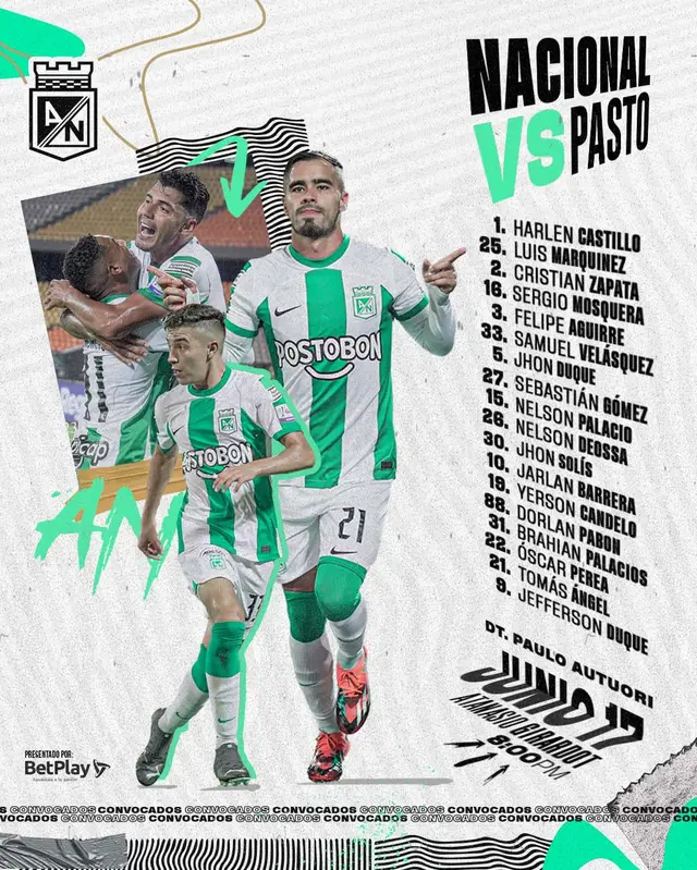 Convocados de Atlético Nacional