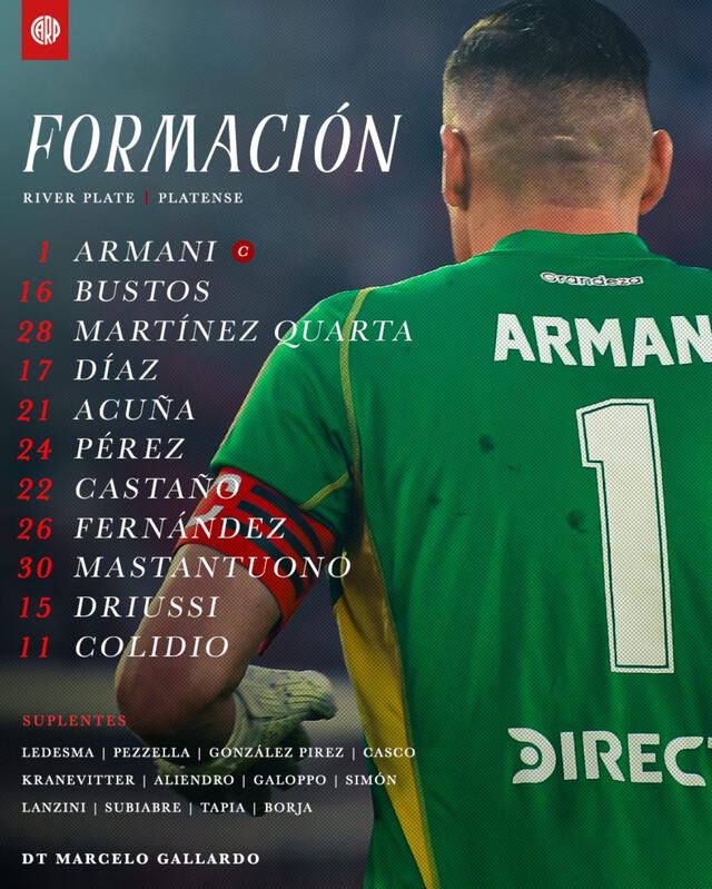 formación river