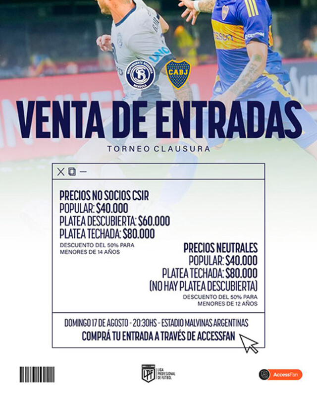 Independiente Rivadavia vs Boca Juniors