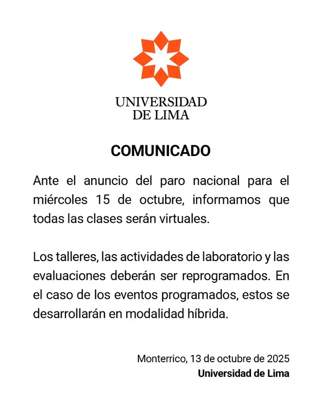 universidad de lima paro universidad de lima paro