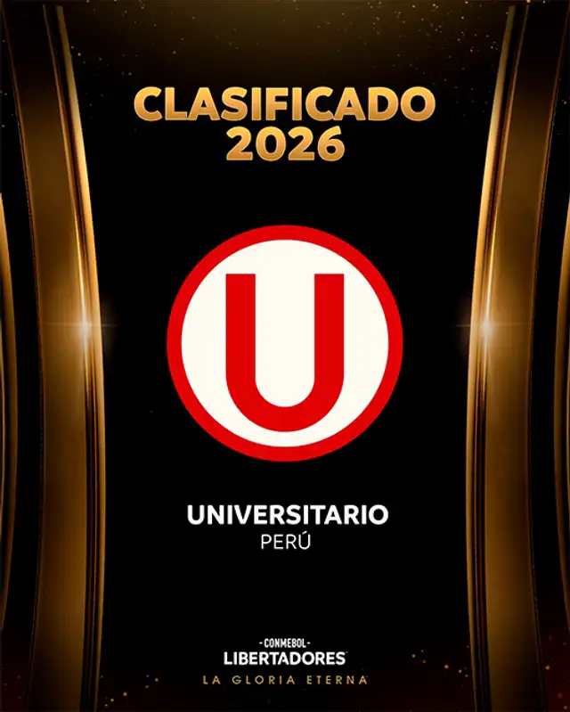 Conmebol anunció la clasificación de Universitario para la Copa Libertadores 2026. Conmebol anunció la clasificación de Universitario para la Copa Libertadores 2026.