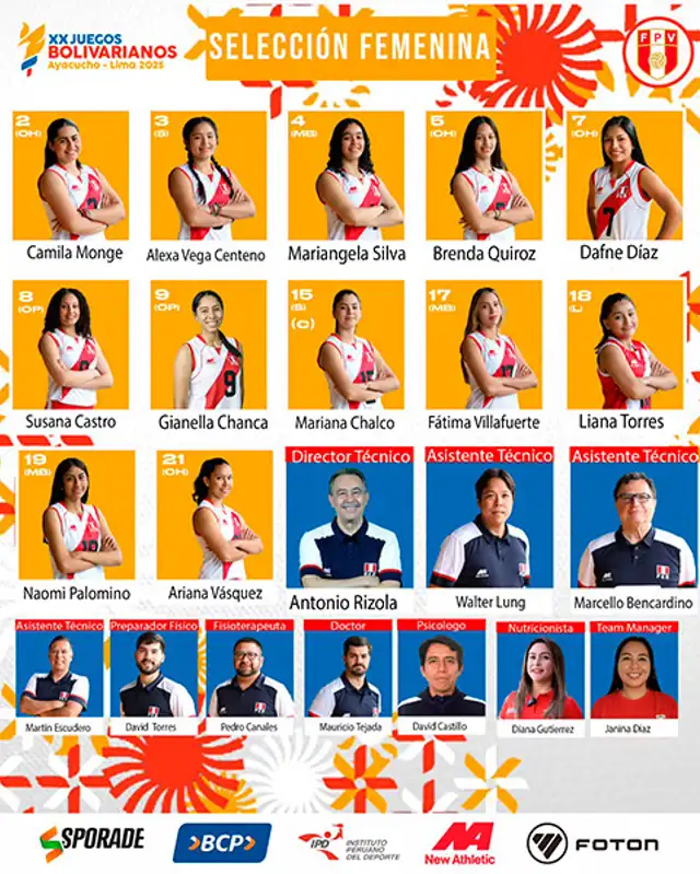 Selección peruana de vóley, Juegos Bolivarianos 2025