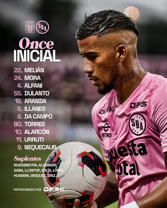 Alineación de Sport Boys vs. Alianza Lima.   