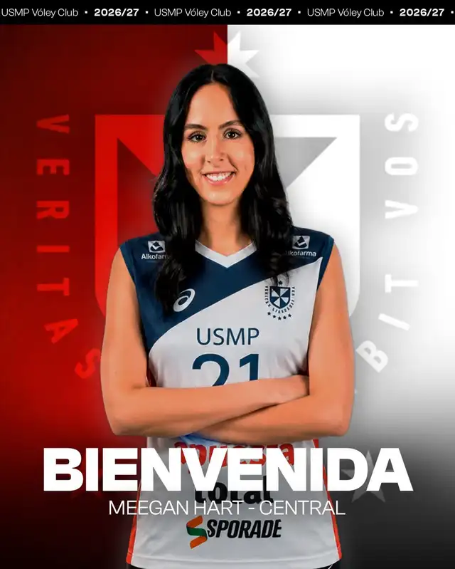 Meegan Hart, ex Alianza Lima, fichó por Club Universidad San Martín para la Liga Peruana de Vóley 2026-2027 Meegan Hart, ex Alianza Lima, fichó por Club Universidad San Martín para la Liga Peruana de Vóley 2026-2027