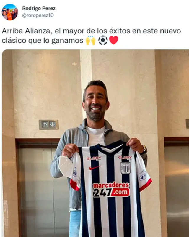 Rodrigo Pérez y su mensaje a Alianza Lima