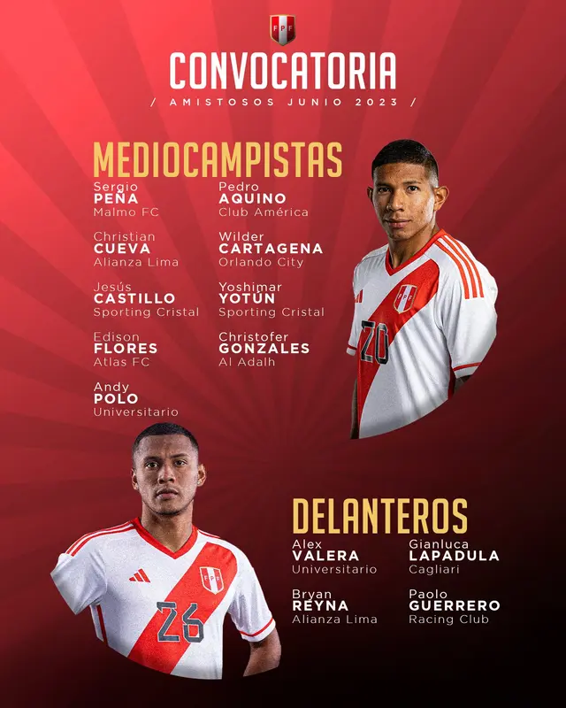 convocados a la selección peruana