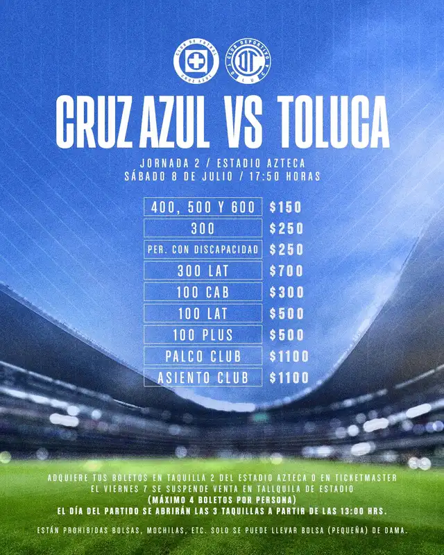 Cruz Azul vs Toluca