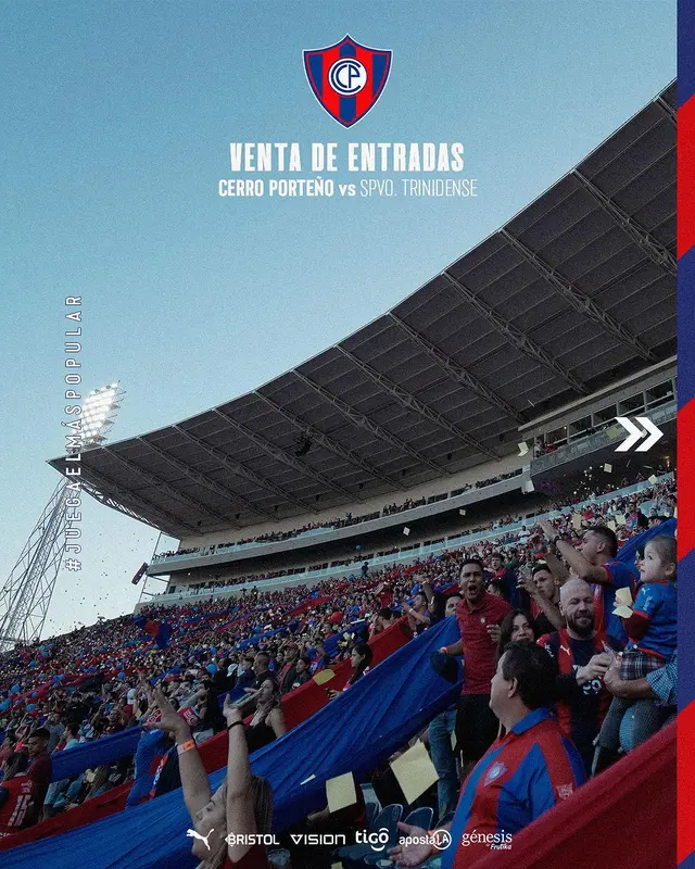 Precio de entradas para duelo entre Cerro vs. Sportivo Trinidense   