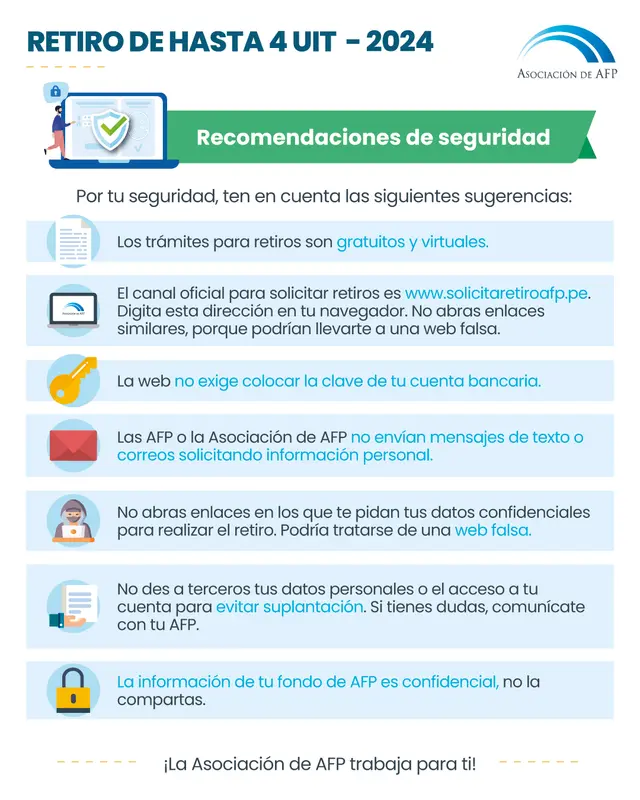 El procedimiento para registrar tu solicitud de desembolso será completamente gratuito y 100% digital. Foto: Asociación de AFP/X.   