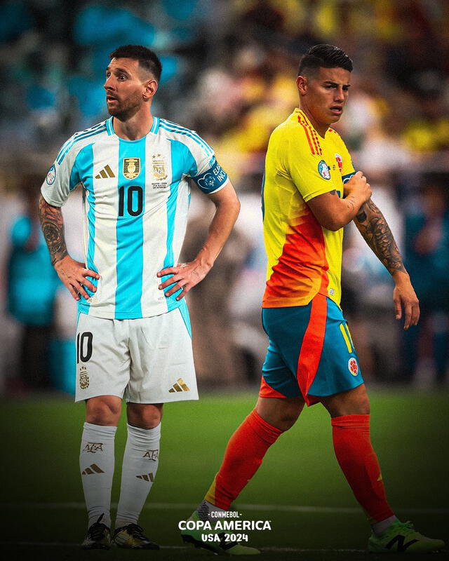 Lionel Messi y James Rodríguez Lionel Messi y James Rodríguez