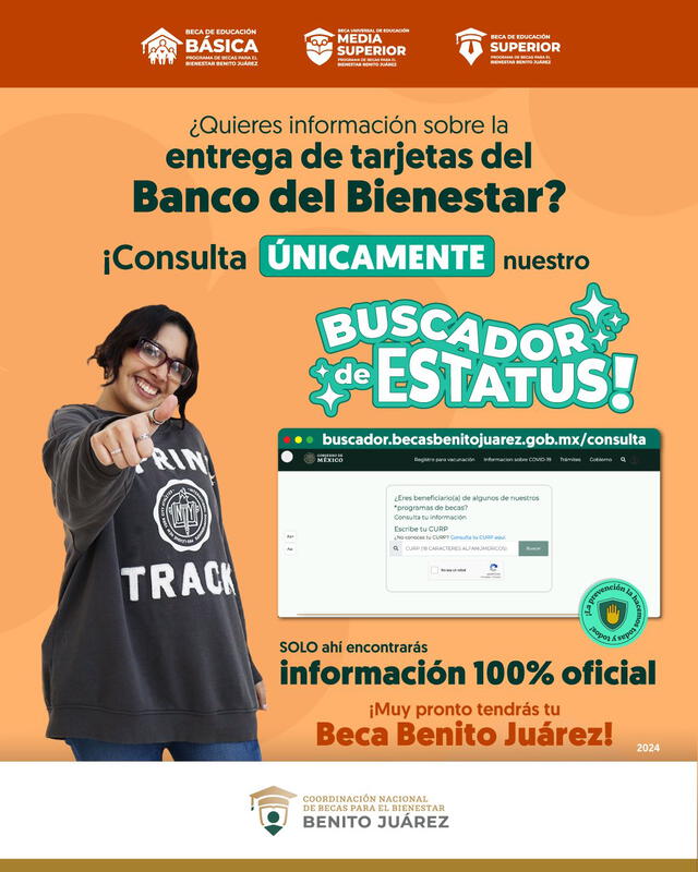 Buscador de Estatus de Becas Benito Juárez
