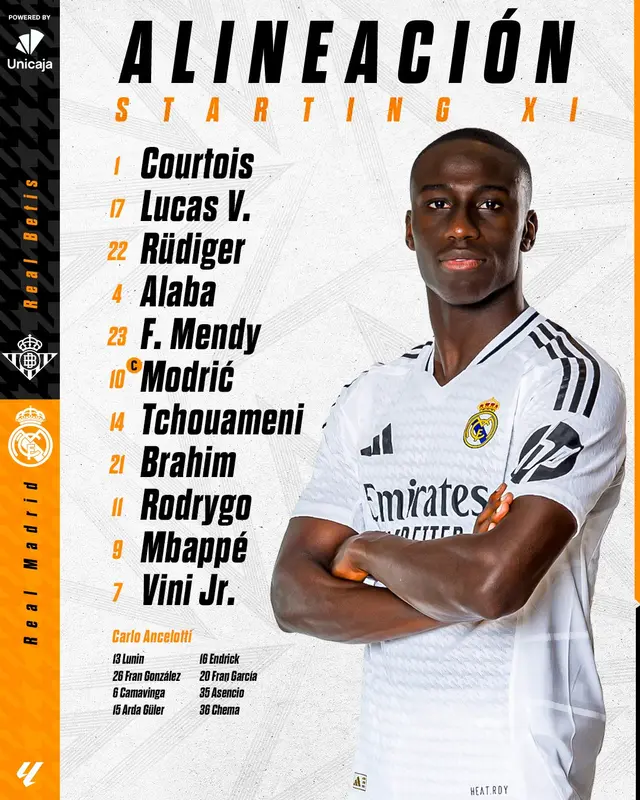 alineación real madrid