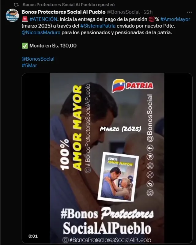 bono amor mayor