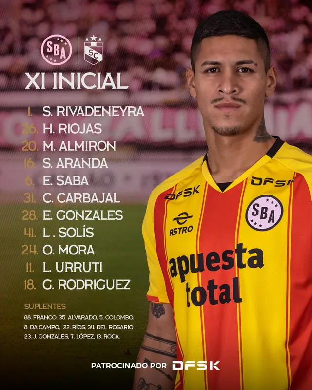 Alineación de Sport Boys vs Sporting Cristal    