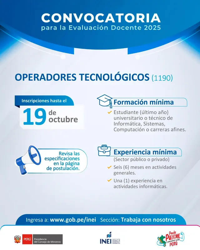 Convocatoria INEI