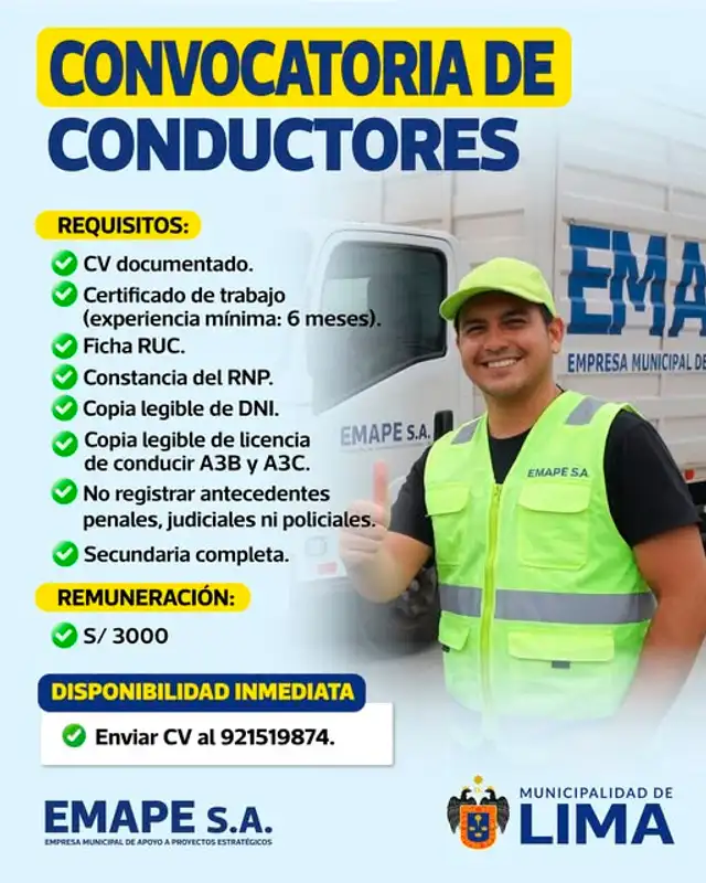 convocatoria de trabajo