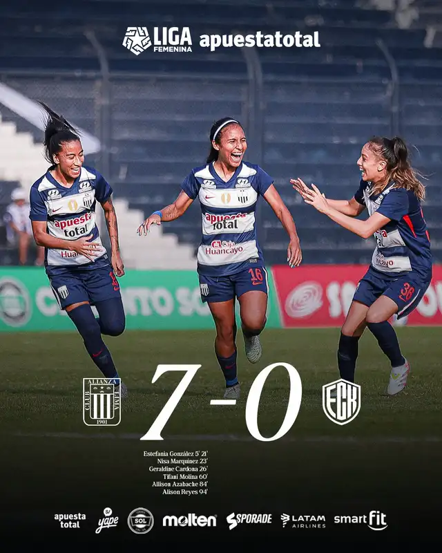 Alianza Lima goleó 7-0 a FC Killas. Foto: Liga Femenina Alianza Lima goleó 7-0 a FC Killas. Foto: Liga Femenina