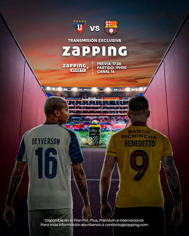 Poster oficial del clásico nacional ecuatoriano.