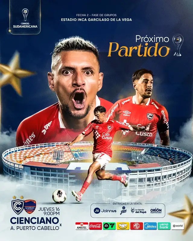 Cienciano será local ante Academia Puerto Cabello.