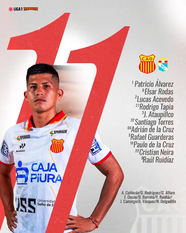 Alineación de Atlético Grau vs. Sporting Cristal.