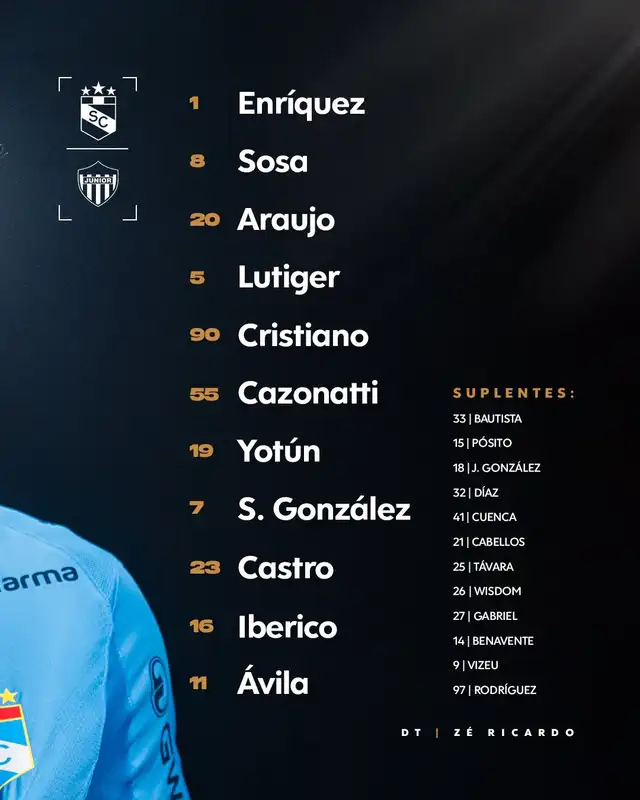 Alineación confirmada. Alineación confirmada.