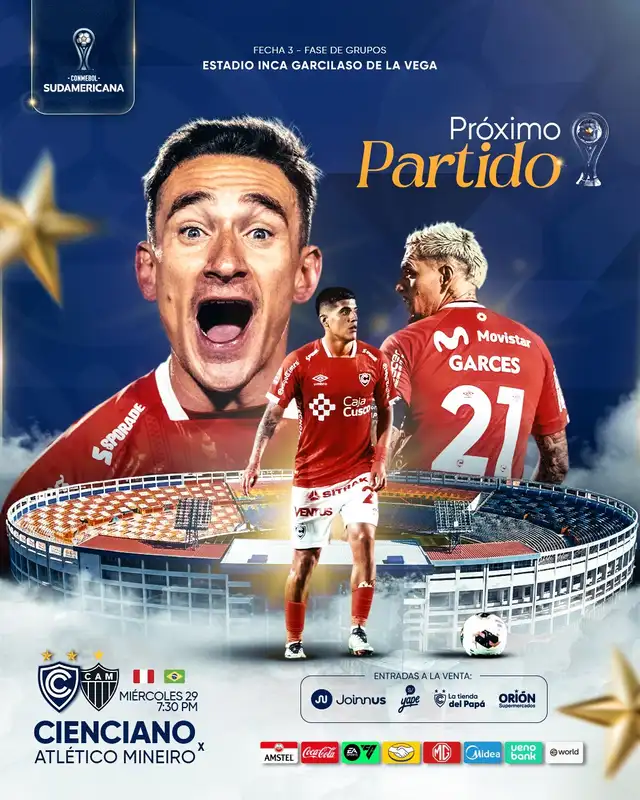 Cienciano vs Mineiro por la fecha 3 de la Sudamericana