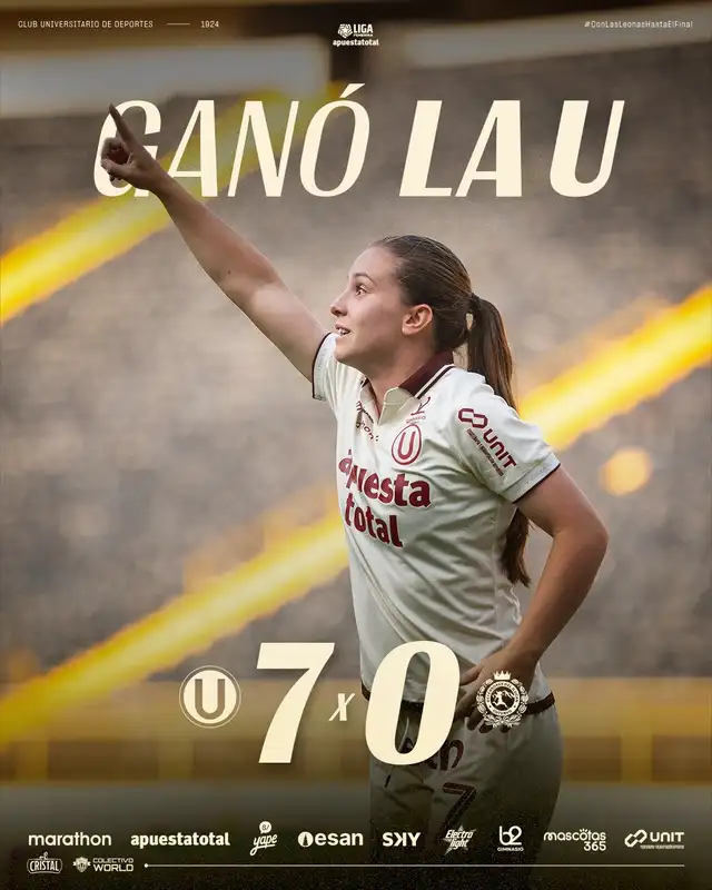 Universitario Femenino ganó 7-0 a Defensores del Ilucán y es líder del Torneo Apertura de la Liga Femenina 2026