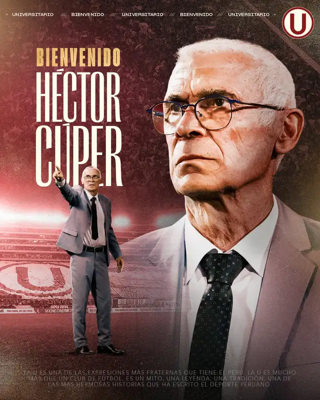 Héctor Cúper fue presentado de forma oficial como nuevo técnico de Universitario
