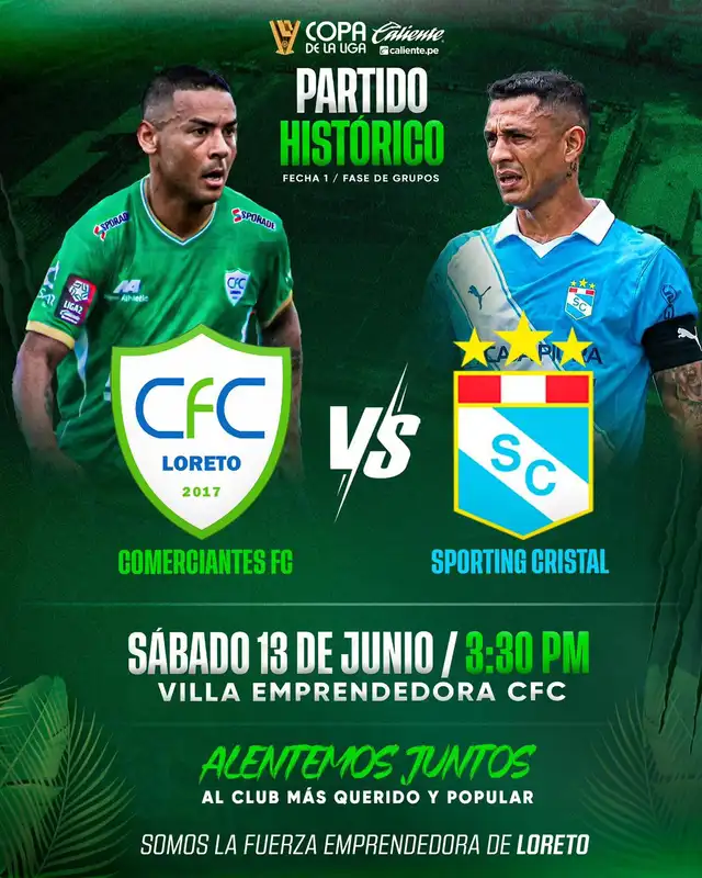 Comerciantes FC recibirá la visita de Sporting Cristal Comerciantes FC recibirá la visita de Sporting Cristal