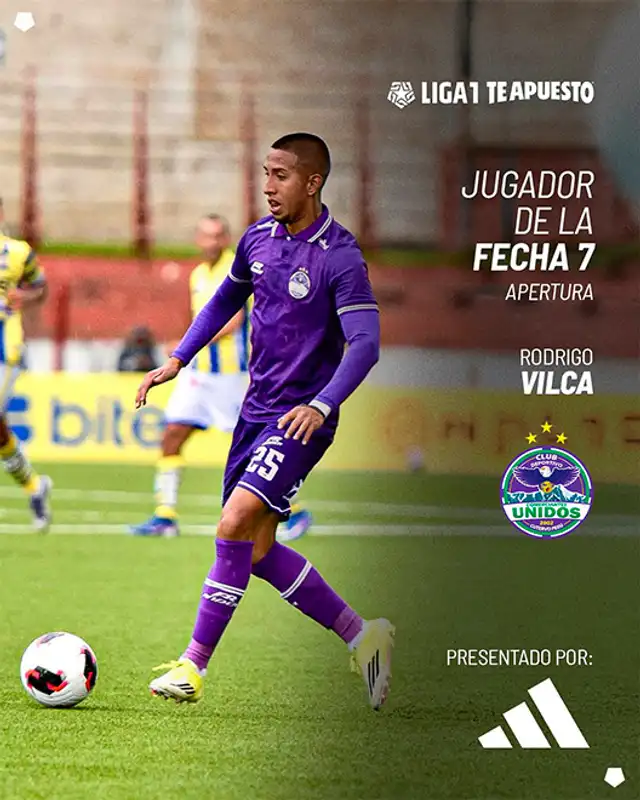 Rodrigo Vilca, ex Universitario, fue elegido como mejor jugador de la Fecha 7