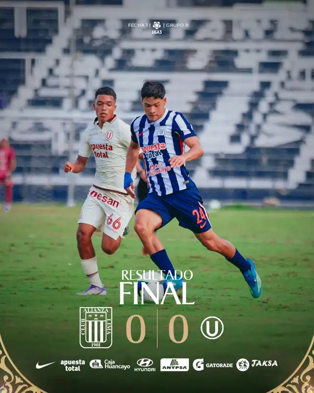 Alianza Lima empató 0-0 ante Universitario por la Liga 3 2026
