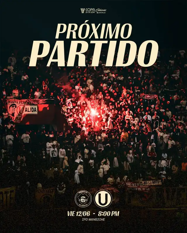 Universitario anunció partido para la Copa de la Liga Caliente.   