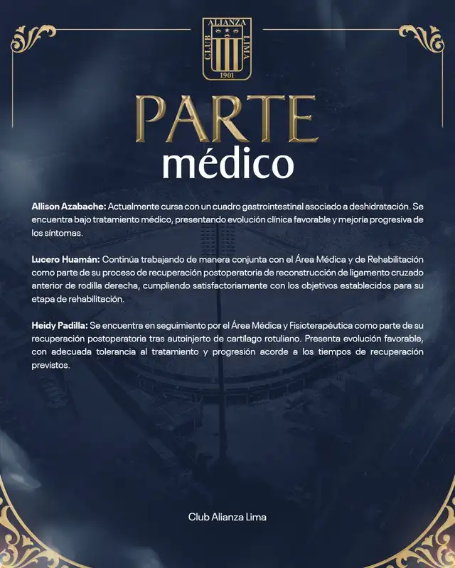Alianza Lima anunció la lesión de 9 futbolistas Alianza Lima anunció la lesión de 9 futbolistas