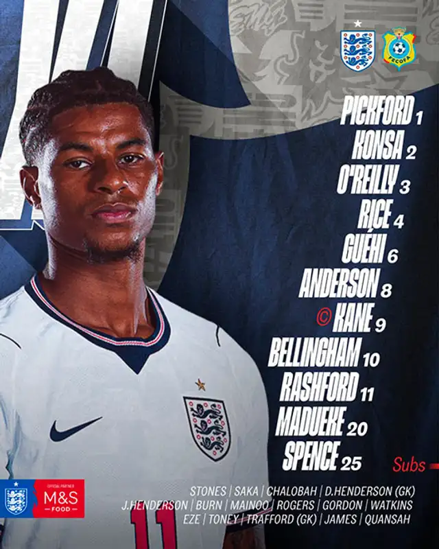 Inglaterra vs RD Congo Inglaterra vs RD Congo