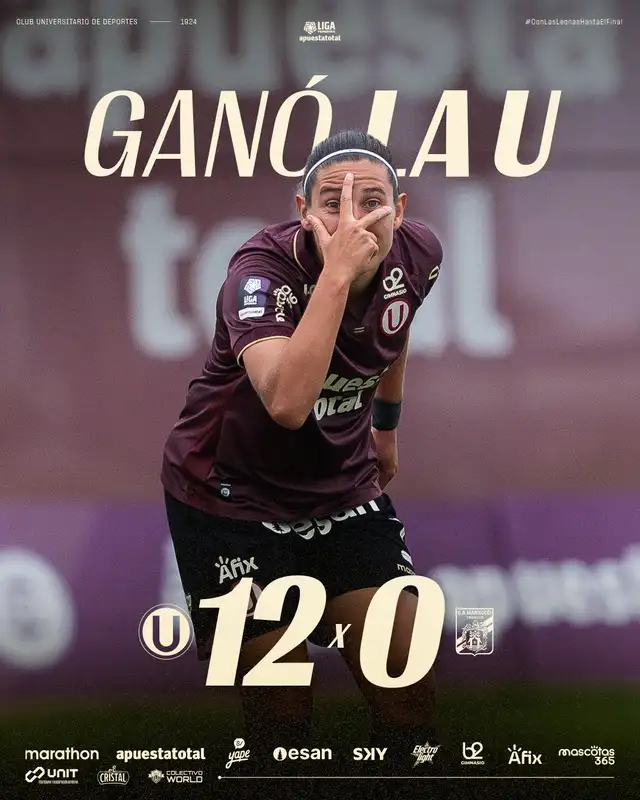 Universitario goleó 12 a 0 a Carlo Mannucci