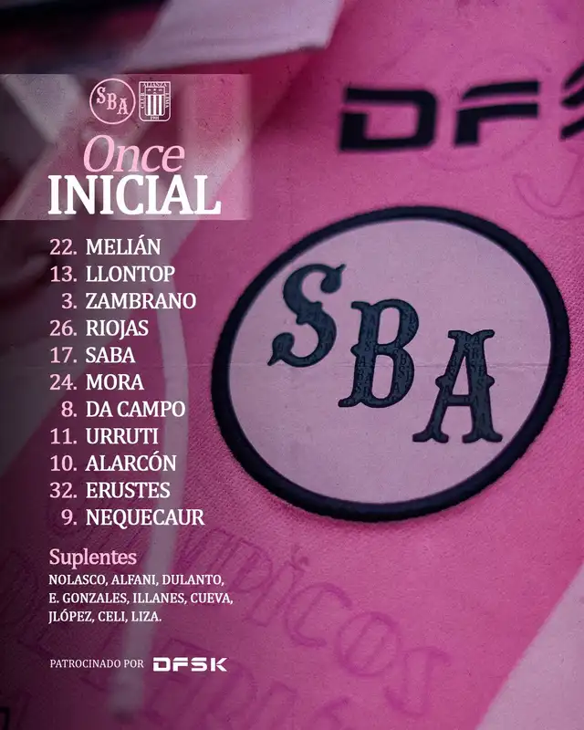 Alineación confirmada de Sport Boys. Foto: Sport Boys