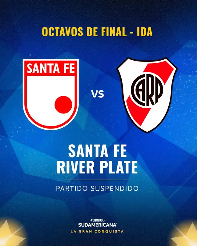 La Copa Sudamericana confirmó la suspensión del partido Independiente Santa Fe vs River Plate por terremoto en Colombia
