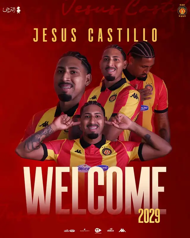 Jesús Castillo fue presentado como nuevo jugador de Esperance de Túnez