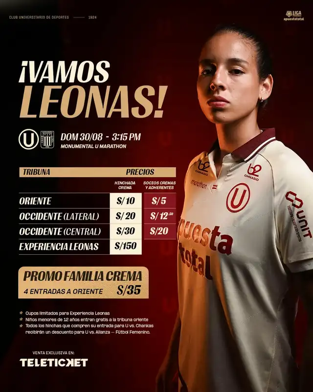 Universitario puso a la venta las entradas contra Alianza Lima por el Torneo Clausura 2026 Universitario puso a la venta las entradas contra Alianza Lima por el Torneo Clausura 2026