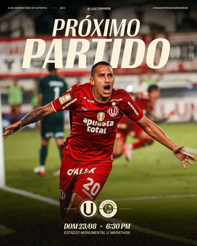 Universitario de Deportes, Los Chankas, Torneo Clausura 2026, Liga 1. Universitario de Deportes, Los Chankas, Torneo Clausura 2026, Liga 1.