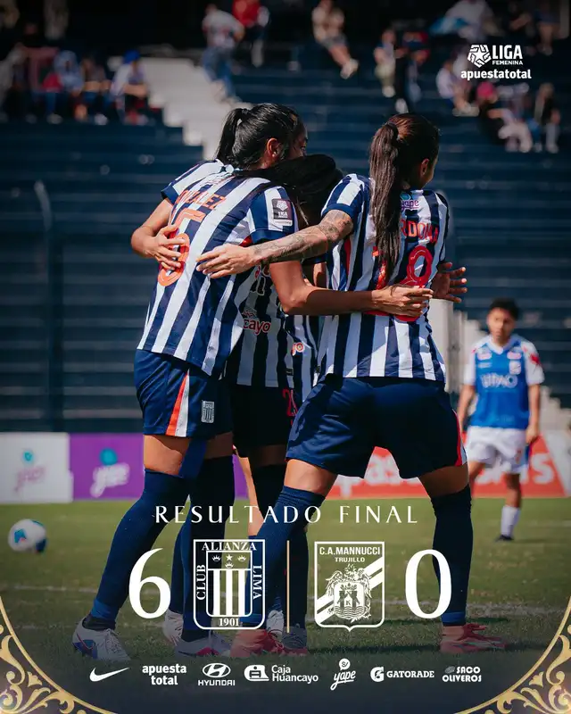 Alianza Lima ganó 6-0 a Carlos Mannucci y es líder del Torneo Clausura de la Liga Femenina 2026 Alianza Lima ganó 6-0 a Carlos Mannucci y es líder del Torneo Clausura de la Liga Femenina 2026